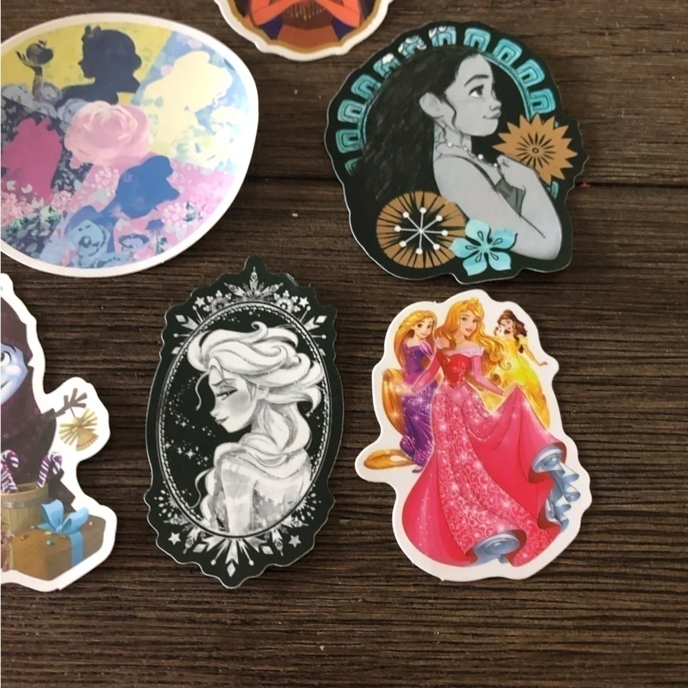 Set of 6 Disney princess stickers